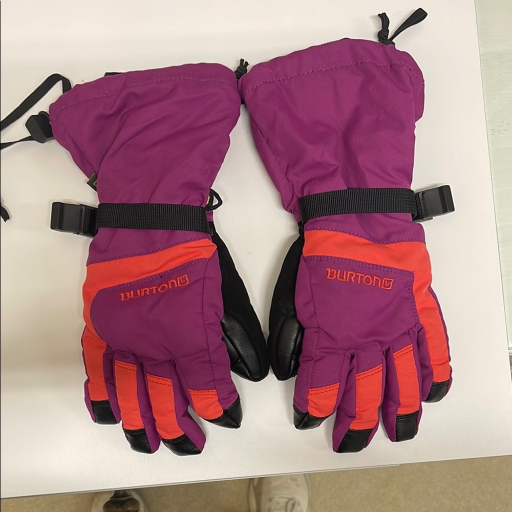 Burton Kids Mittens - Purple and Orange